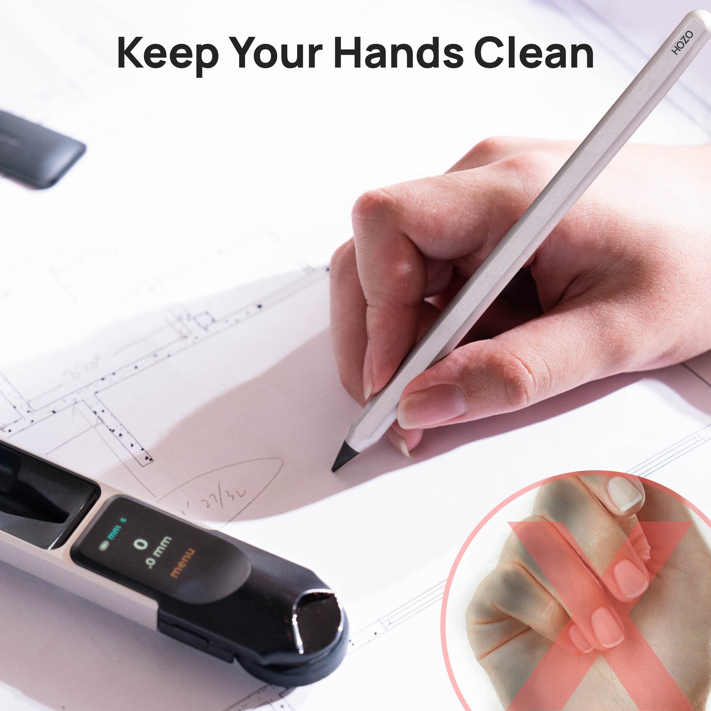 HOZO NeoPencil Inkless Metal Pencil, Reusable Writing & Drawing Pencil for Artists & Students
